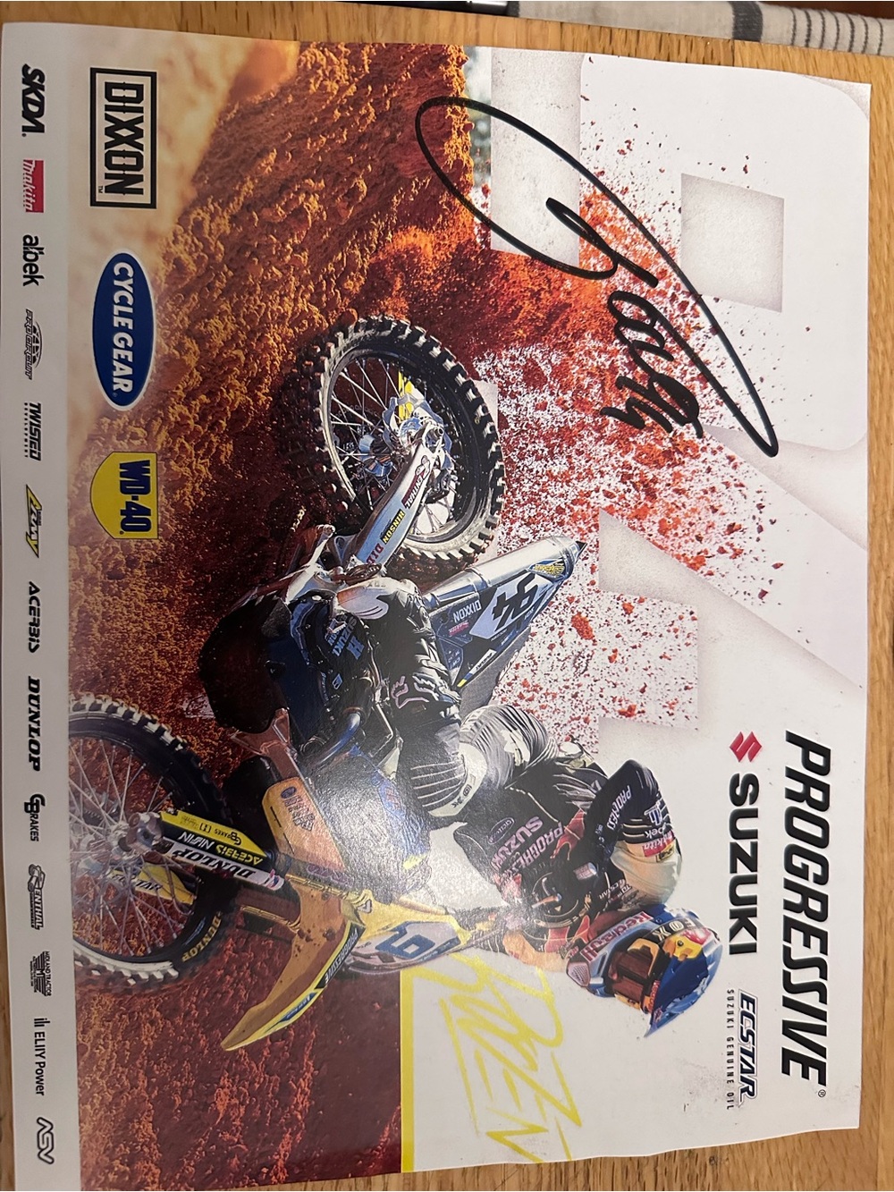 Signed Ken Roczen#94 Suzuki Progressive Motocross Poster -